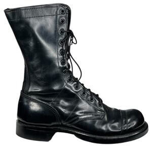Vintage Corcoran Men's Narrow Cap Toe Black Leather 1500 Jump Boots Size 6.5 C